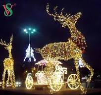 3D Reindeer Motif Christmas Outdoor Decoration Light
