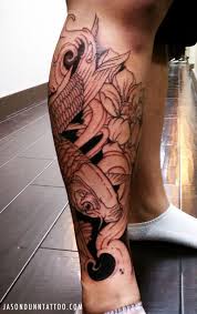 Asian Koi Fish Tattoo Design On Leg Leg Tattoos Tattoos Japanese Koi Fish Tattoo