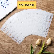 Below are tons of free alphabet printables you can use with your preschooler. Buy Mr Pen Letter Stencils 12 Pack 4 X 7 Inch Alphabet Stencils Letter Stencil Lettering Alphabet Stencil Stencils Stencils Letters And Numbers Lettering Stencils Bullet Journaling Stencils Online In Nepal B08bjdnhnt