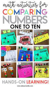 Math Center Activities For Comparing Numbers 1 To 10 Students Will Identify Whether The Numbe Math Centers Kindergarten Math Center Activities Math Activities