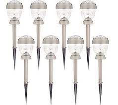 Solithia Set Of 8 Solar Crystal Pathway Tabletop Lights Qvc Com Lights Settings Crystals