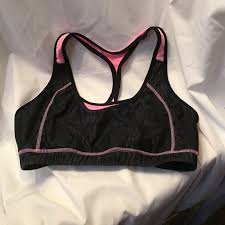 Check spelling or type a new query. Avia Sports Bra Racerback Size Large Black Pink Gem