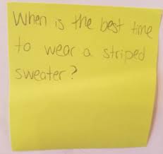 Its time for the weeklies train. When Is The Best Time To Wear A Striped Sweater The Answer Wall