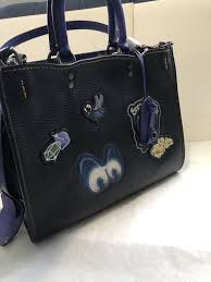 Black And White Coach Purse Coach X Disney Rogue Black Purple Snow White A Dark Fairy Tale Bag F32793 New Coach Rogue Coach Bags
