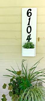 You might want to rethink your address sign when you see what this homeowner did. Diy A New House Number Sign With Planter My Home And Travels