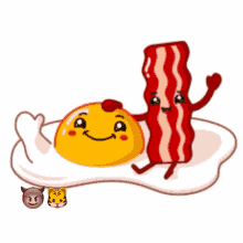 Breakfast food 4 top view icons. Eggs Bacon Gifs Tenor