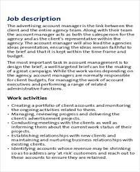 Their duties vary depending on the employer, but generally involve administrative. Free 8 Account Management Job Description Samples In Ms Word Pdf