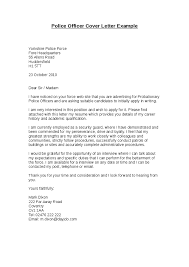 Police Officer Cover Letter Example Cover Letter For Resume Cover Letter Example Police Officer Resume