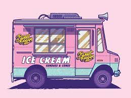 Ice Cream Truck Ice Cream Art Draw Ice Cream Ice Cream Illustration