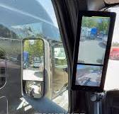 Digital side camera mirrors for a semi truck. #trucking #truckupgrades #customtruck #owneroperator
