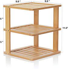 The initial step in installing your kitchen cabinet would be to make a mark where the cupboards will be adjoined. Amazon Com Bamboo Corner Shelf 3 Tier 10 X 10 Inch And 11 5 Inches High Kitchen Cabinet Organizer Pantry Organization And Storage Bathroom Countertop Shelves Kitchen Dining