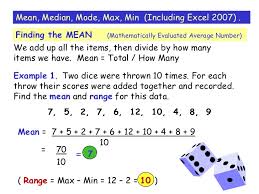 Median Mean Mode Excel 2007
