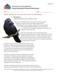 Poetry Reading And Analysis Worksheet The Raven Worksheet Lesson Planet Poetry Analysis Worksheet Poetry Analysis Poetry Reading