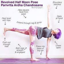 Yoga Alignment Tips Tutorials On Instagram Revolvedhalfmoonpose Parivrttaardhachandrasana On Yogaalignment With Omniyogagirl Improveyourprac