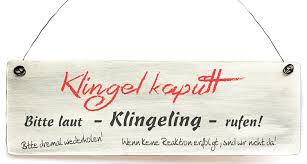 Amazon De Turschild Holzschild Klingel Kaputt Lustig Spruch Haustur Eingangstur Shabby Spruche Holzschilder Weisheiten