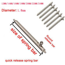 Spring bars, also known as spring pins or watch pins, are the tiny metal pins that connect your watch strap to your how to measure a spring bar. Quick Release Spring Bars Stainless Steel Watch Band Strap Pin Bar 12 24mm 20pcs Shopee Philippines