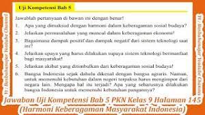 Check spelling or type a new query. Jawaban Uji Kompetensi Bab 5 Pkn Kelas 9 Halaman 145 Harmoni Keberagaman Masyarakat Indonesia Youtube