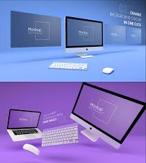 7 Colorful Apple Devices Mockups Freebies Fribly Imac Mockup Free Iphone Mockup Iphone Keyboard