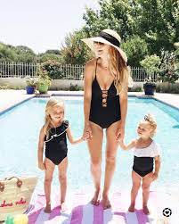 Mommy And Me Swimsuits Bathing Suits For Moms And Kids Mom Bathing Suits Mom Daughter Outfits Motherhood Fashion