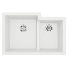 Undermount kitchen sinks are not only attractive to look at, but they're also practical. Karran 32 Undermount Large Small Bowl Quartz Kitchen Sink White Karran Qu 811 Wh