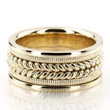 Attractive Beaded Hand Woven Wedding Band Mens Gold Wedding Band Hand Engraved Wedding Band Gold Wedding Band