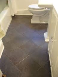 Before you start laying tiles you must ensure that the floor is solid, level, clean and dry. 1949 Bathroom Renovation Sand And Sisal Bathroom Renovation Bathroom Flooring Black Slate Tile Bathroom