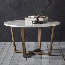 W 112, l 152, h 34cm. Gallery Direct Cleo Round Coffee Table White Marble Leader Furniture