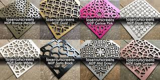 Trellis panel, mesh, gratings, screens. Mdf And Metal Colours For Fretwork Screens I Custom Designs
