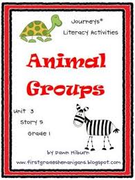 Journeys Literacy Activities Animal Groups Grade 1 Literacy Activities Word Sorts Literacy