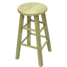 Mainstays Fully Assembled 24 Natural Wood Bar Stool Walmart Com Bar Stool Makeover Bar Furniture Wooden Bar Stools