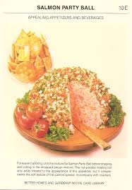 Salmon Party Ball Vintage Recipe Cards