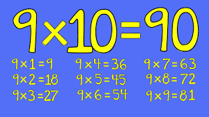 9 Times Table Fosse Primary School