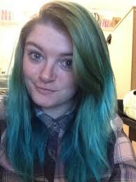 Brown colours which are 'warm' or chestnut wont turn your hair green. Dying Over Faded Blue Hair Beautylish