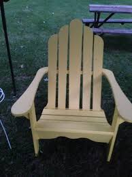 My Guy Made This Adirondack Chair And I Painted It A Bright Yellow Night Photo Adirondack Chair Outdoor Chairs Chair