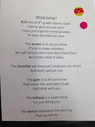 Welcome Poem For 8th Graders Welcome Poems 8th Grade Science Life Science