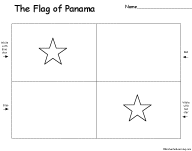 Panama flag red white and blue flag with one star. Flag Of Panama Enchantedlearning Com