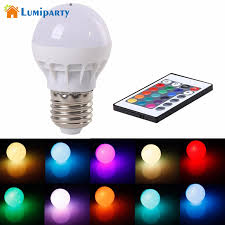 Lumiparty 16 Color Changing Led Light Bulb With Remote Control Dimmable Rgbw Multicolor Led Light 85 265v E27 3w Bulb With Remote Control Led Light Bulbled Multicolor Light Bulb Aliexpress