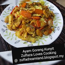 Zulfaza Loves Cooking Ayam Goreng Kunyit Ayam Goreng Kunyit Memasak
