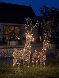 Faux Rattan Light Up Reindeer Decorating With Christmas Lights Outdoor Christmas Decorations Lights Best Christmas Lights