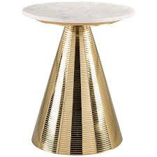Materials gold, stainless steel and metal. Zuo Pure 16 Wide White Marble And Gold Side Table 83j34 Lamps Plus