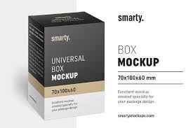 Download Box Mockup 70x100x60 Mm By Smarty Mockups On Creativemarket Box Mockup Mockup Psd Mockup Free Psd