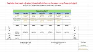 Und endet an einem.das kalenderjahr 2021 hat 365 tage. Uploadplan Kalenderwoche 51 2018 Youtube