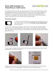 How about impression previously mentioned? Kostenloses Micro Sim Cutting Template