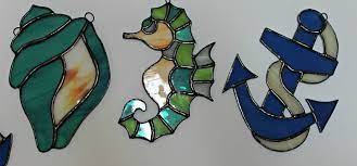 Maybe you would like to learn more about one of these? You Can See The Stained Glass Anchor In This Pic Of Beach Themed Stained Glass Suncatchers Stained Glass Suncatchers Stained Glass Birds Stained Glass