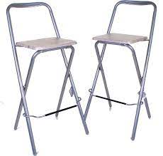 It's an easy way to give your kitchen a quick style update! Wood Effect Folding Bar Stool Chair Breakfast Kitchen Seating Silver Frame Home Ebay