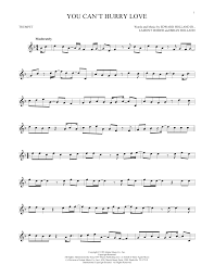 Can t hurry love by the supremes cover foxes and fossils. You Can T Hurry Love Trumpet Solo Print Sheet Music Now