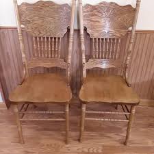 sturdy oak high back kitchen chairs $20