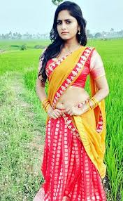 She looks cute in blue transparent saree. Pragya Nayan Kannada Actress Hot Half Saree Photos Indiancelebblog Com