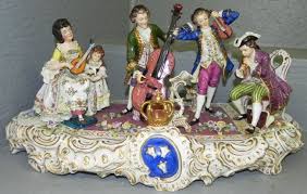 Porcelain Dresden Musical Group Figurine Lot 121 Dresden Figurines Dresden Porcelain