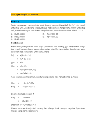 Feb 13, 2018 · suatu perusahaan memproduksi x buah barang. Soal Jawab Aplikasi Turunan